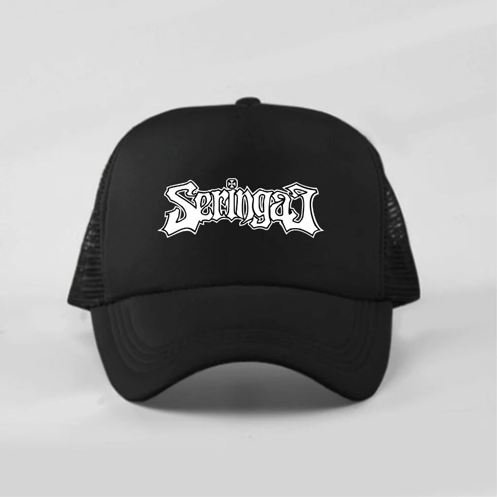 Topi Seringai Hitam / Topi Jaring Pria / Topi Trucker Jaring / Topi Band / Topi distro / Topi Snapba