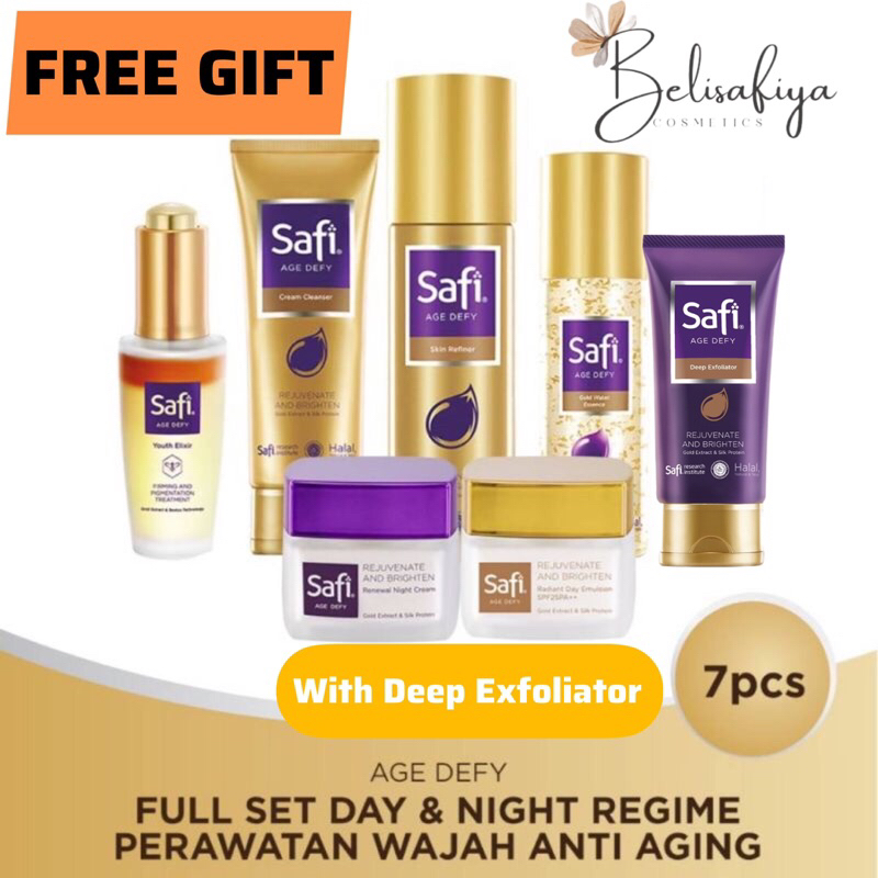 Safi Age Defy Full Set Perawatan Wajah Anti Aging + Deep Exfoliator