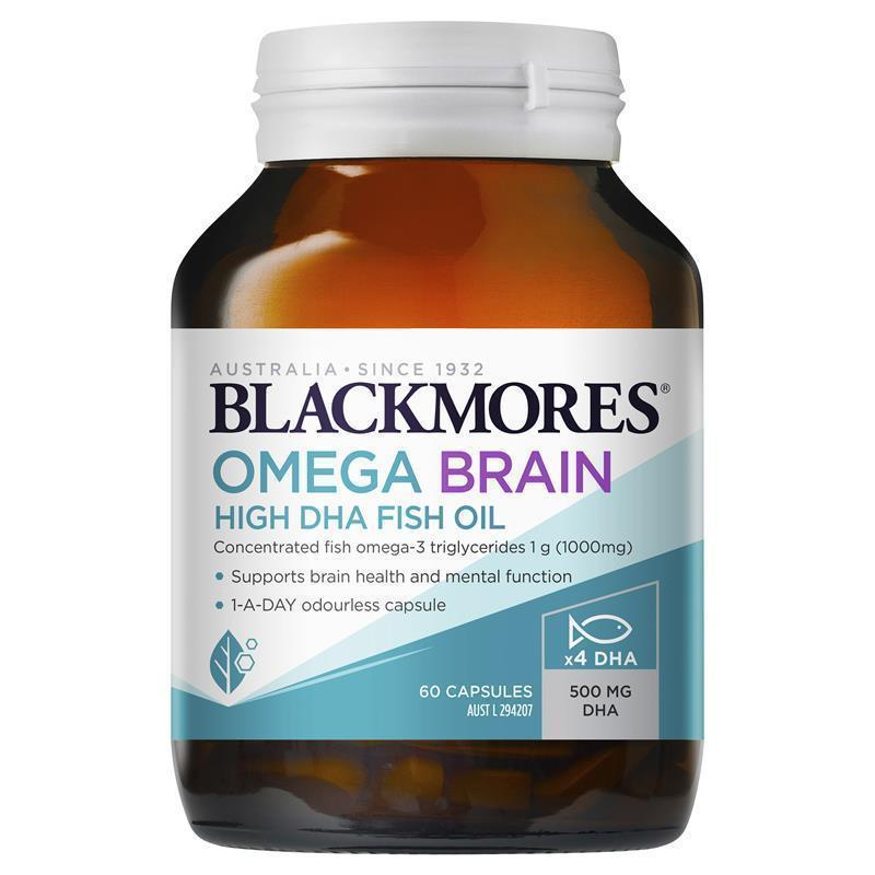 Blackmores Omega Brain Health High DHA 4X Triple Fish Oil Superkids Super  Kids isi 60