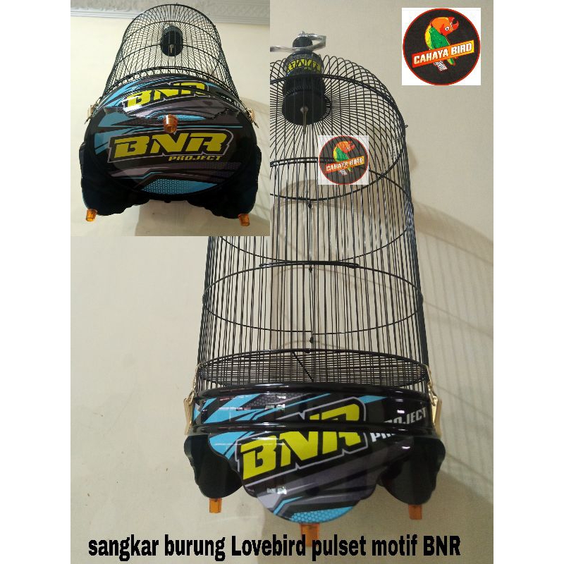SANGKAR BURUNG LOVEBIRD TEBOK PVC SEMOK TEBAL MOTIF BNR