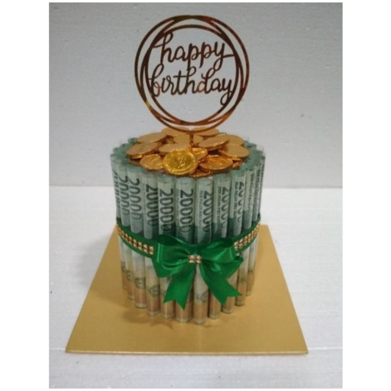Money Cake uang 20 asli