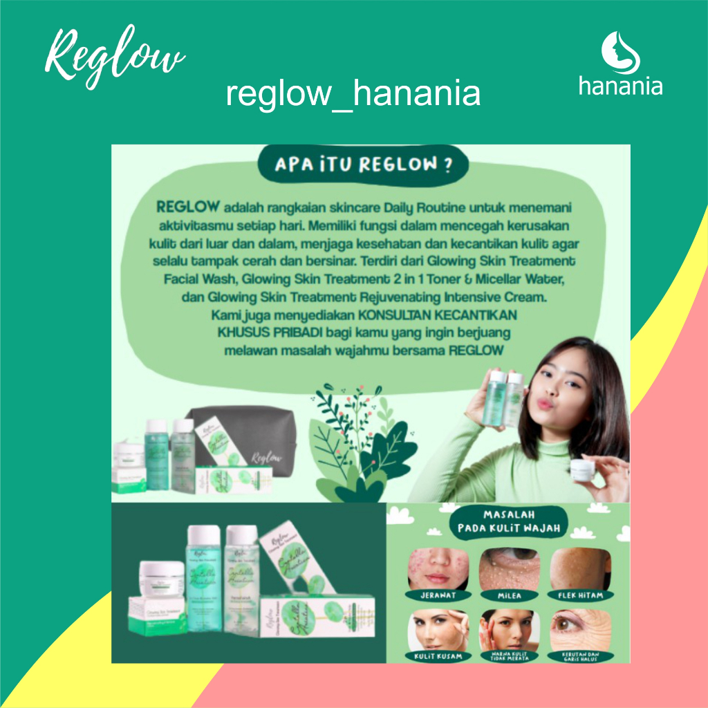 REGLOW SERIES Cream Penghilang Flek Jerawat Glowing skin Treatment Original BPOM - RE GLOW