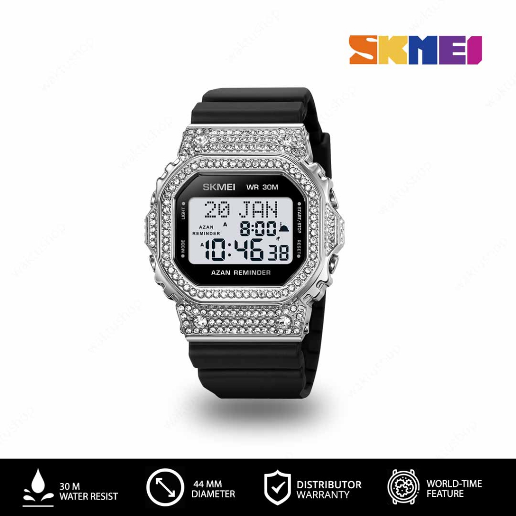 SKMEI 2052 Original Jam Tangan Digital Rubber Karet Jam Tangan Tahan Air