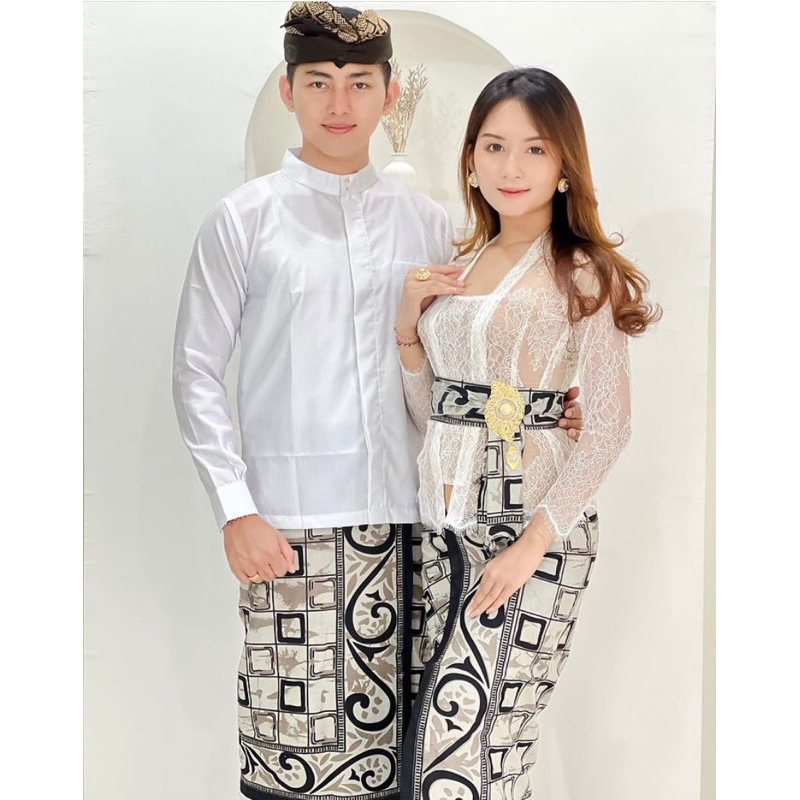 set couple batik indigo Kamen lembaran. Sewek bali. saput kamen selendang