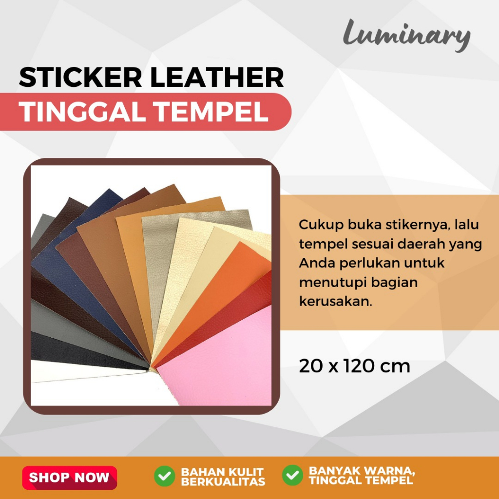 Sticker Stiker leather bahan kulit berkualitas import untuk sofa