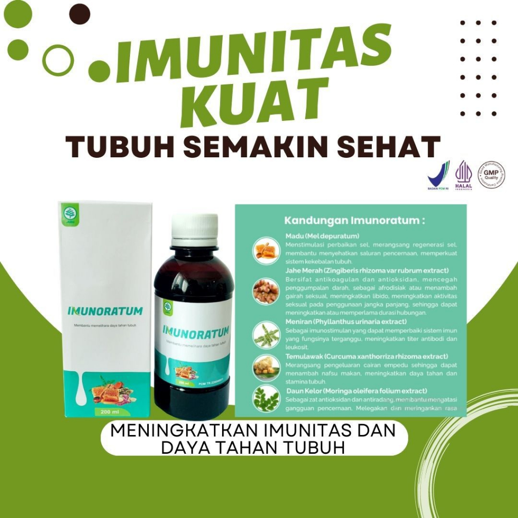 

MADU IMUNITAS IMUNORATUM - Menjaga daya tahan tubuh dan meningkatkan stamina, tidak mudah lelah{ IMUNITAS }