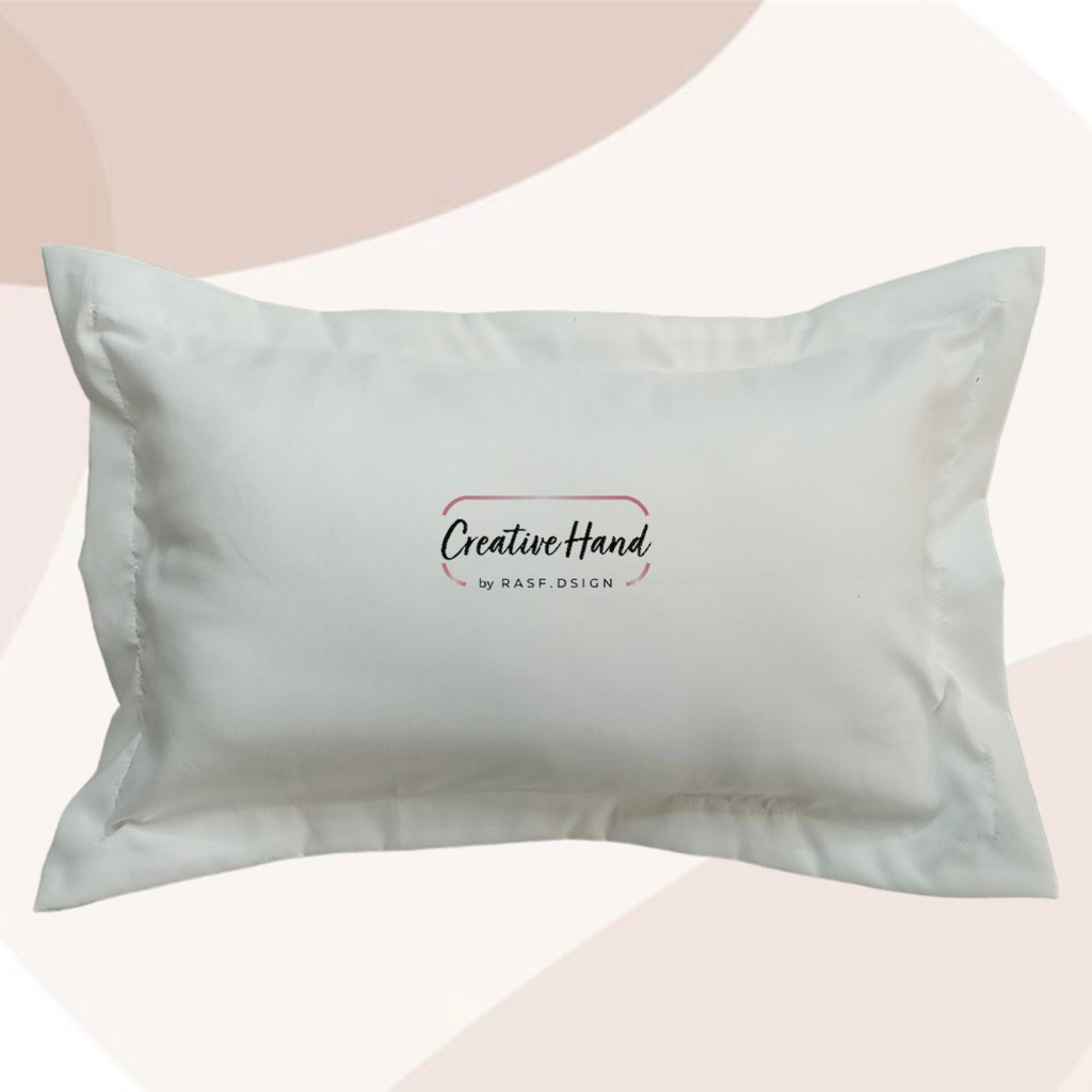 Cover Bantal 30x50  35x55  30x60  40x60 50x70 Polosan Model Frame/Bingkai