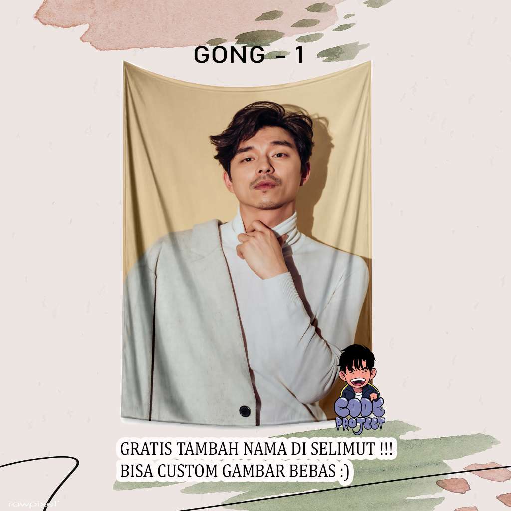 SELIMUT DRAKOR - Selimut custom artis korea - selimut artis korea gong yoo - artis korea gong yoo - 