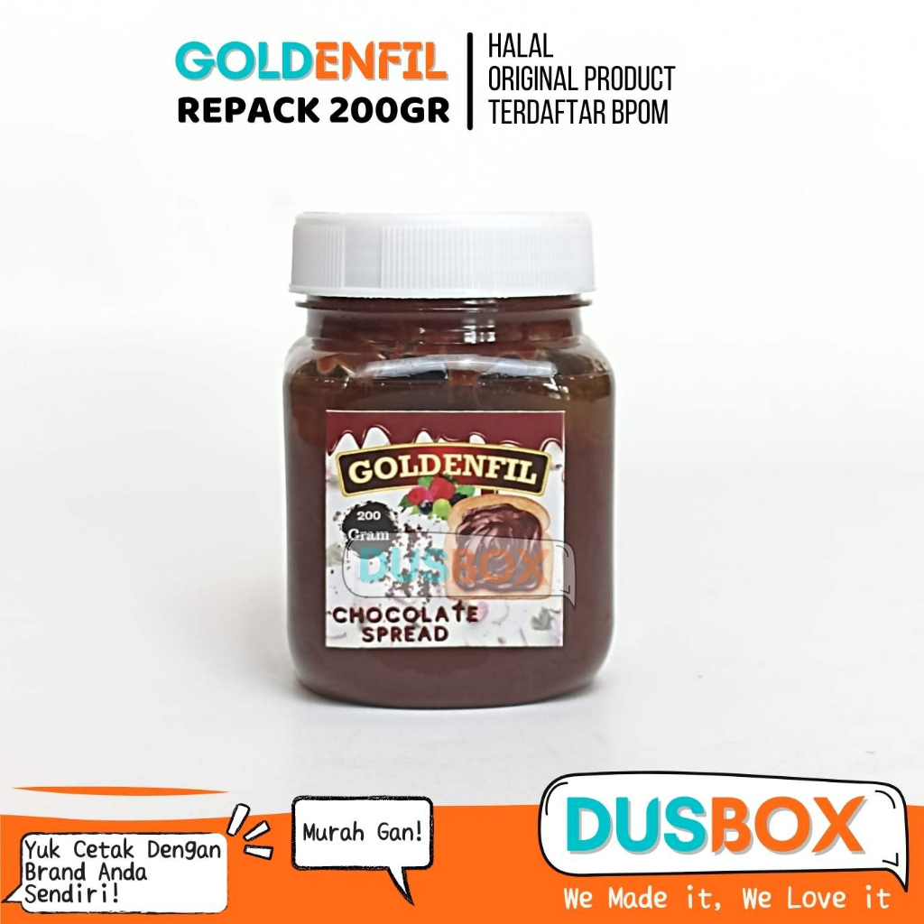 

Nafariz724 Goldenfil Choco Crunchy / Spread Repack 200 Gr / Selai Goldenfil / Selai Roti