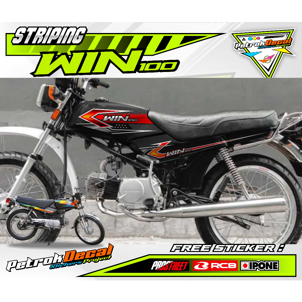 STRIPING VARIASI HONDA WIN 100 / STICKER LIST VARIASI MOTOR HONDA WIN 100
