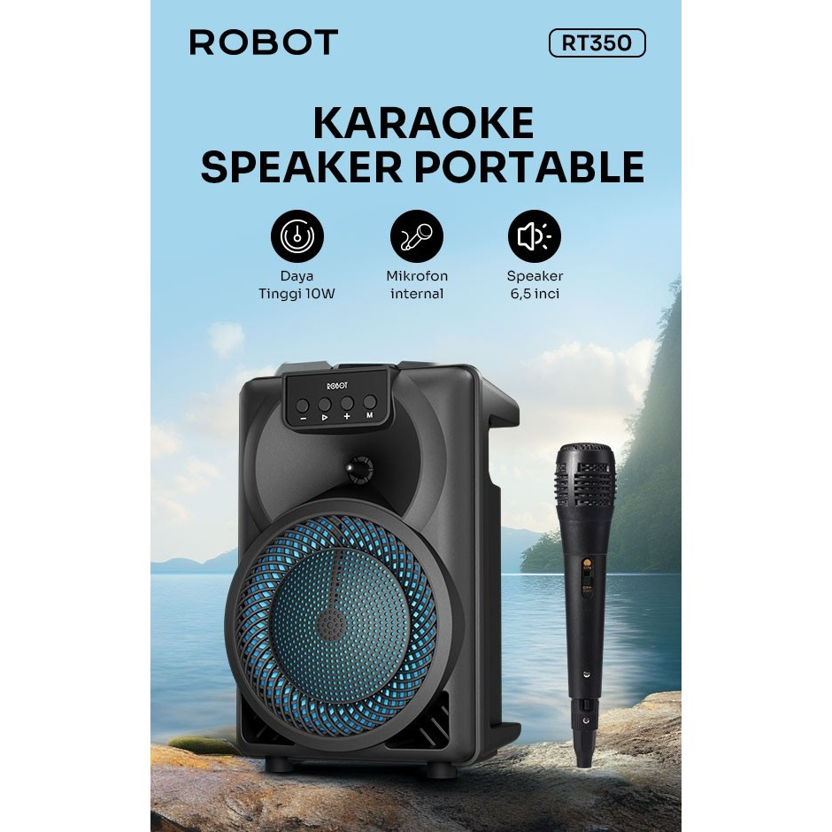 SPEAKER PORTABLE ROBOT RB350 + MIC