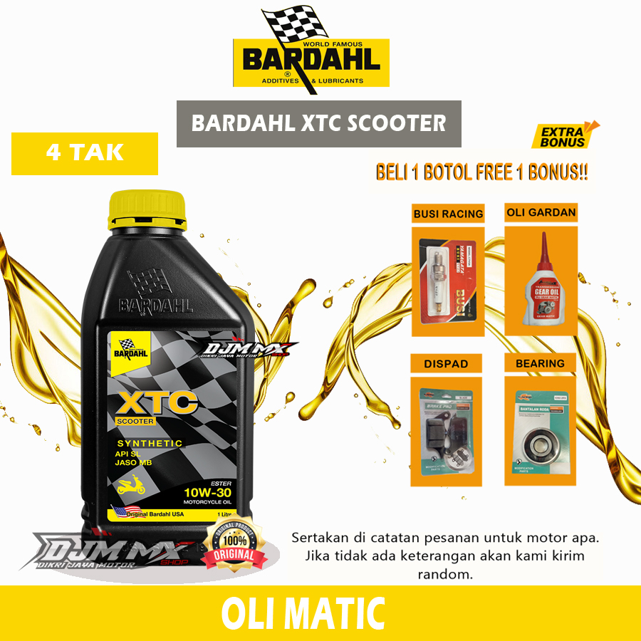 PROMO Oli Bardahl XTC Scooter 10W 40 Oli Motor Matic