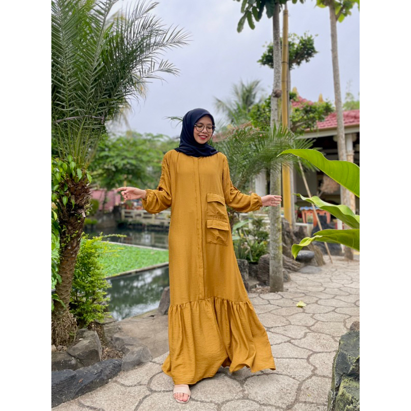 GAMIS POLO LINEN GAMIS LONG KANCING JUMBO GAMIS JUMBO MAYUNG GAMIS SLETING TALI