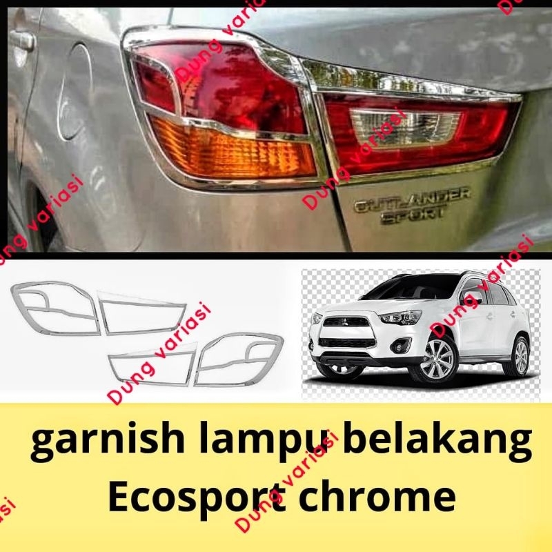 garnish lampu belakang mobil ecosport chrome