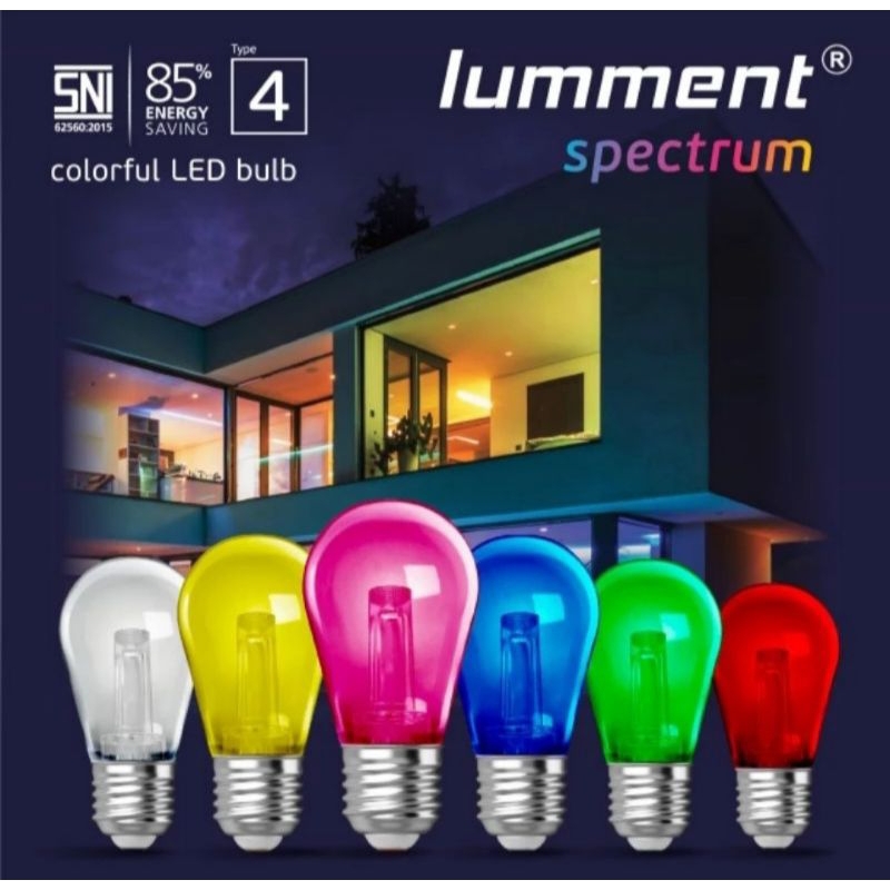 BOHLAM LAMPU LED LUMMENT SPECTRUM WARNA WARNI