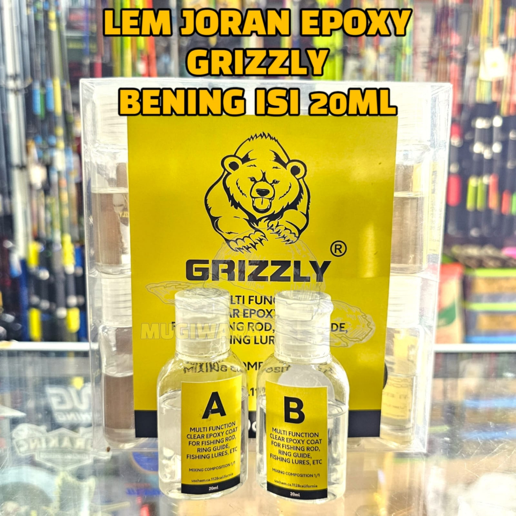 Lem Epoxy Resin Bening Untuk Joran Grizzly USA 20ml