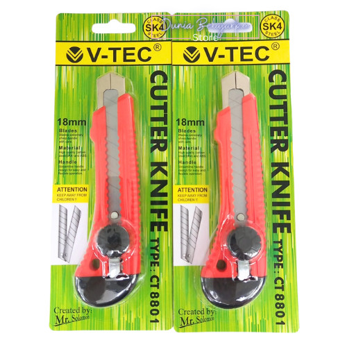 

V-TEC Cutter Besar Knife CT 8801 Pisau Pemotong Pengunci Otomatis