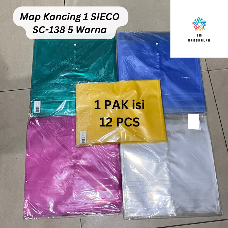 

Map Kancing 1 SIECO SC-138 Plastik 5 Warna