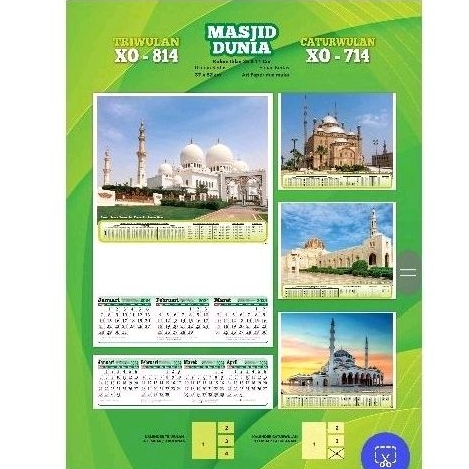 

Blanko Kalender Caturwulan / Triwulan / Kalender rangkap 3 / rangkap 4
