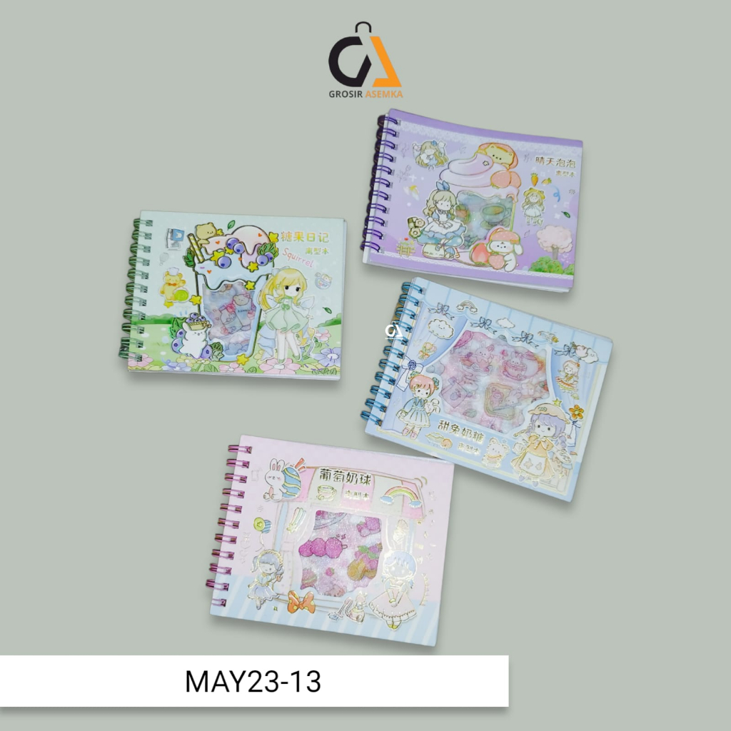 

10 LEMBAR STIKER BUKU BINDER MINI KARAKTER ANIME GIRL SERIES