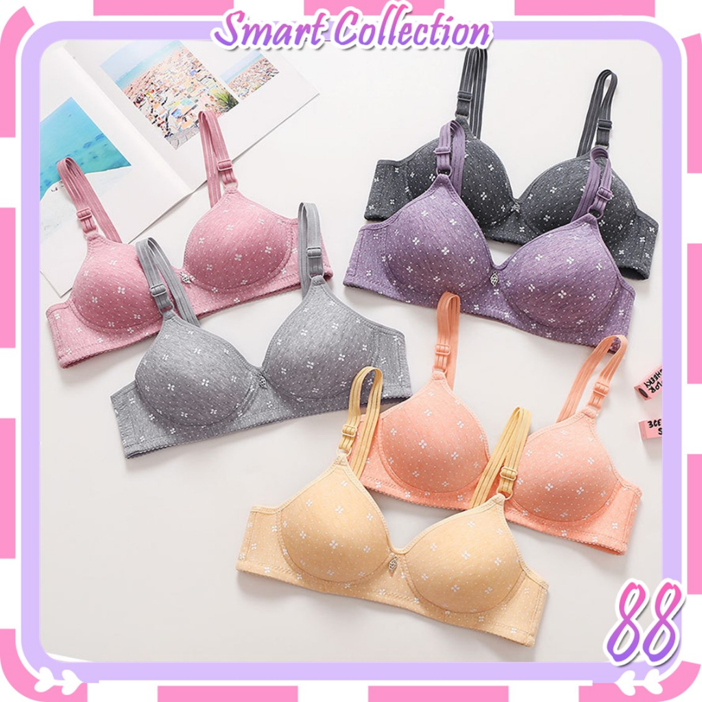 SC BR1460 Bra Bh Renda Wanita Push Up Seksi Seamless Sexy Full Cup Tanpa Kawat Tali Adjust motif Pol