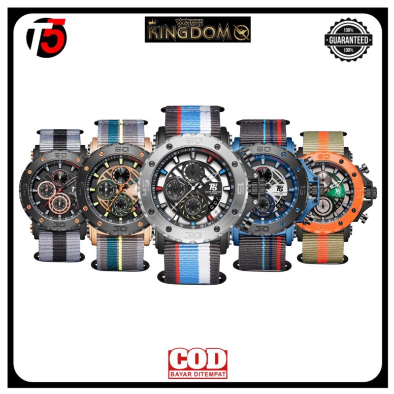 PROMO Jamtangan pria T5 H 3946 G Original Water Resistant Include Box dan paper bag