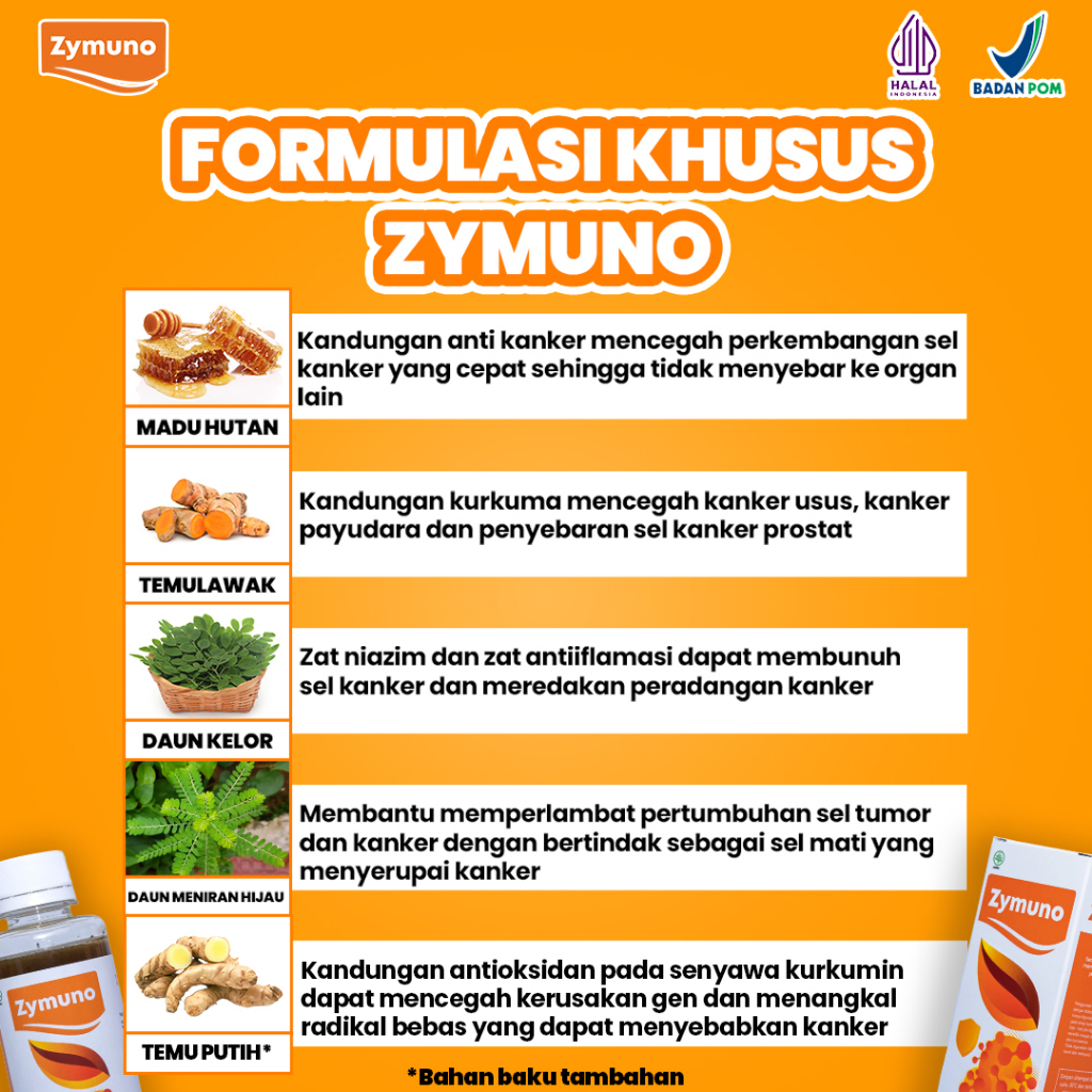 [PROMO] ZYMUNO 3 BOX - Vitamin Herbal Tingkatkan Daya Tahan Tubuh Bantu Proses Penyembuhan Kanker Imun Jaga Kesehatan Tubuh Cegah Flu Demam Batuk Masalah Pencernaan Bantu Percepat Penyembuhan Penyakit Isi 200ml