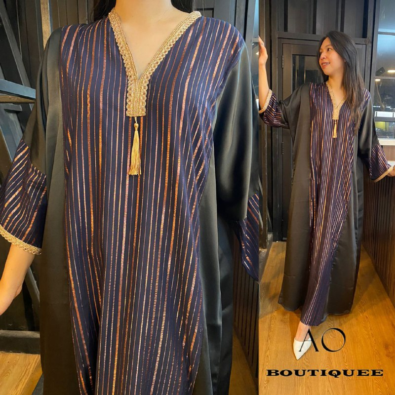 AO BOUTIQUEE - KAFTAN BANAHSAN/kaftan dubai/kaftan import/kaftan arab/kaftan premium/kaftan mewah/ka