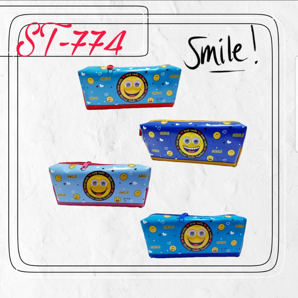 

KOTAK PENSIL / PENCIL CASE / TEMPAT PENSIL SHINTOENG MOTIF SMILE BERBAGAI WARNA ST-774