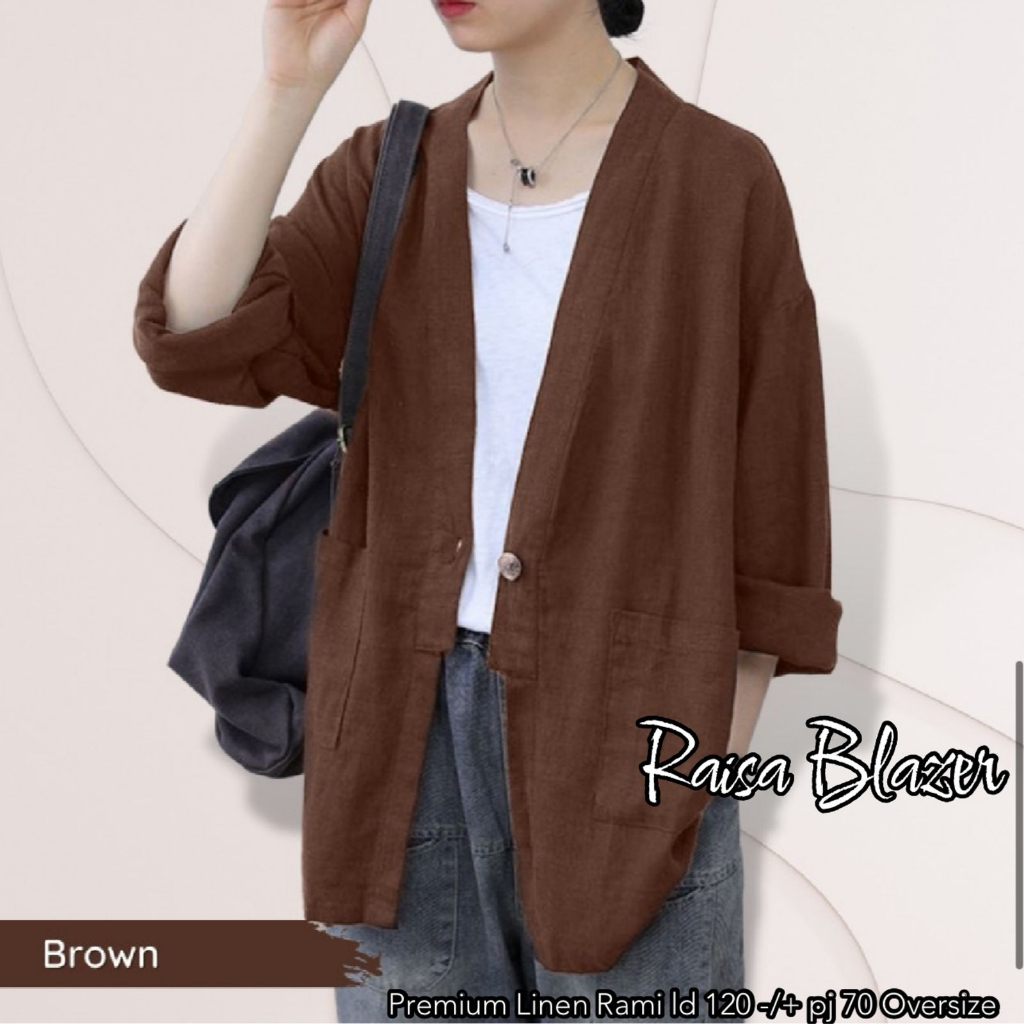 Blazer Wanita Korean Style/Raisa Blazer/Outer Wanita Oversize/Korean Blazer Wanita Lengan Panjang/Ko