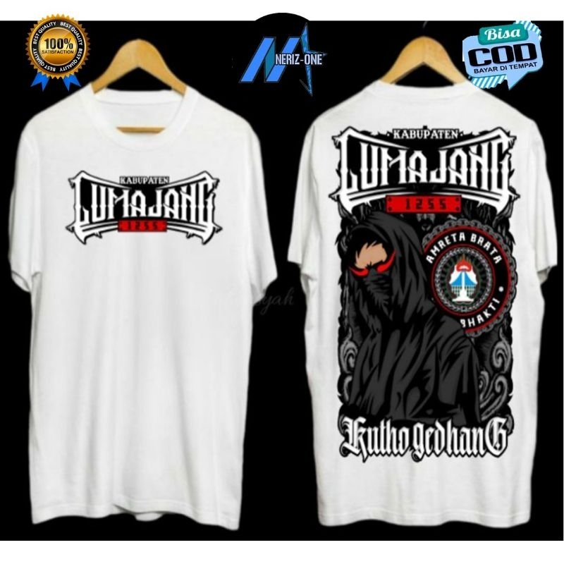 KAOS BAJU DISTRO KUTHO GEDHANG LUMAJANG | TSHIRT WONG JOWO LUMAJANG ~ SABLON DTF PREMIUM ~ BAHAN KAT