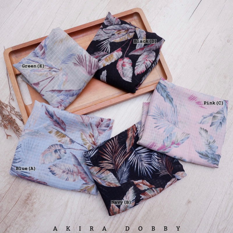 {BARU KAINNYA SAJA} HIJAB AURORA HIJAB MOTIF BULU SEGIEMPAT UKURAN 115x115cm- AKIRA DOBBY KERUDUNG S
