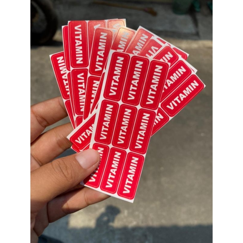 

stiker label obat vitamin