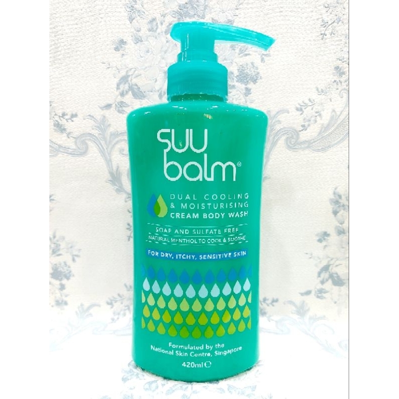 SUU BALM DUAL COOLING & MOISTURISING CREAM BODY WASH 420 ML / GATAL/ KERING/ SENSITIVE