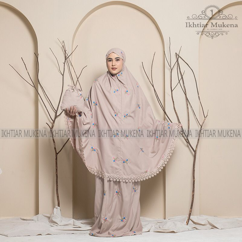 Mukena Dewasa Terbaru Bordir Melati Exlusive Ikhtiar Series