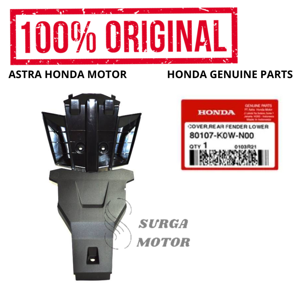 Cover Fender Slebor Spakbor Belakang Atas Ban ADV 150 Original Honda AHM 80107-K0W-N00 Kover Rear RR