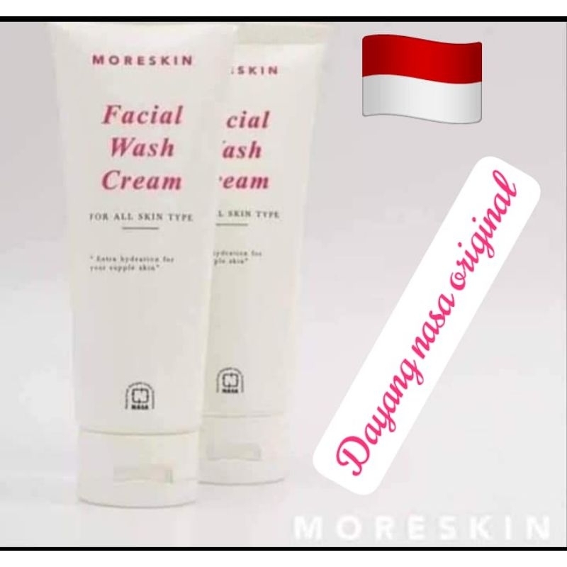 moreskin facial wash cream nasa 100% ori sabun cuci muka