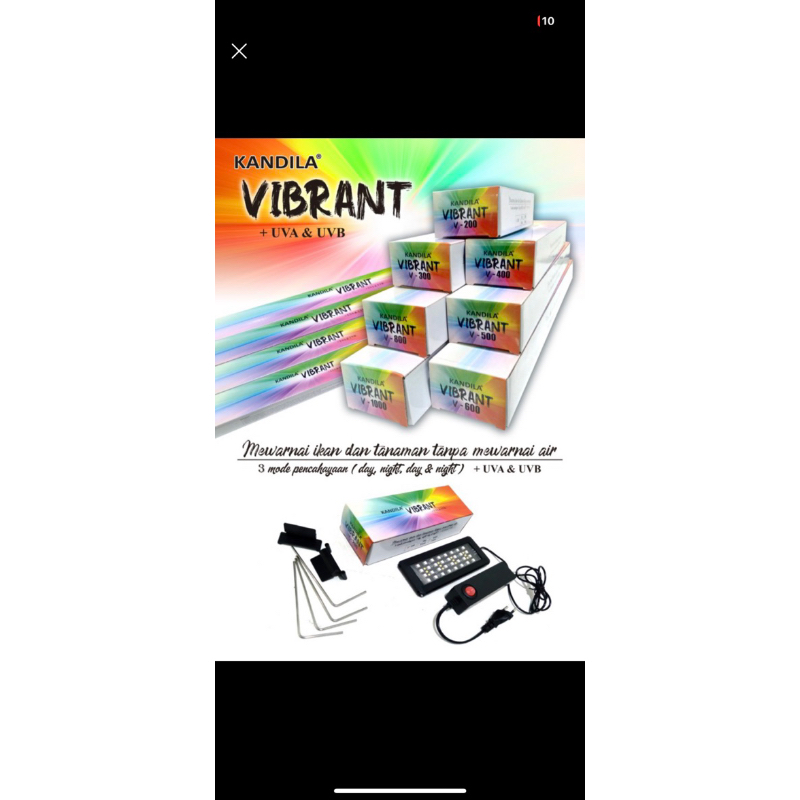 Kandila Vibrant V1000 3 Mode cahaya pro red day night view tanning 100cm 110cm