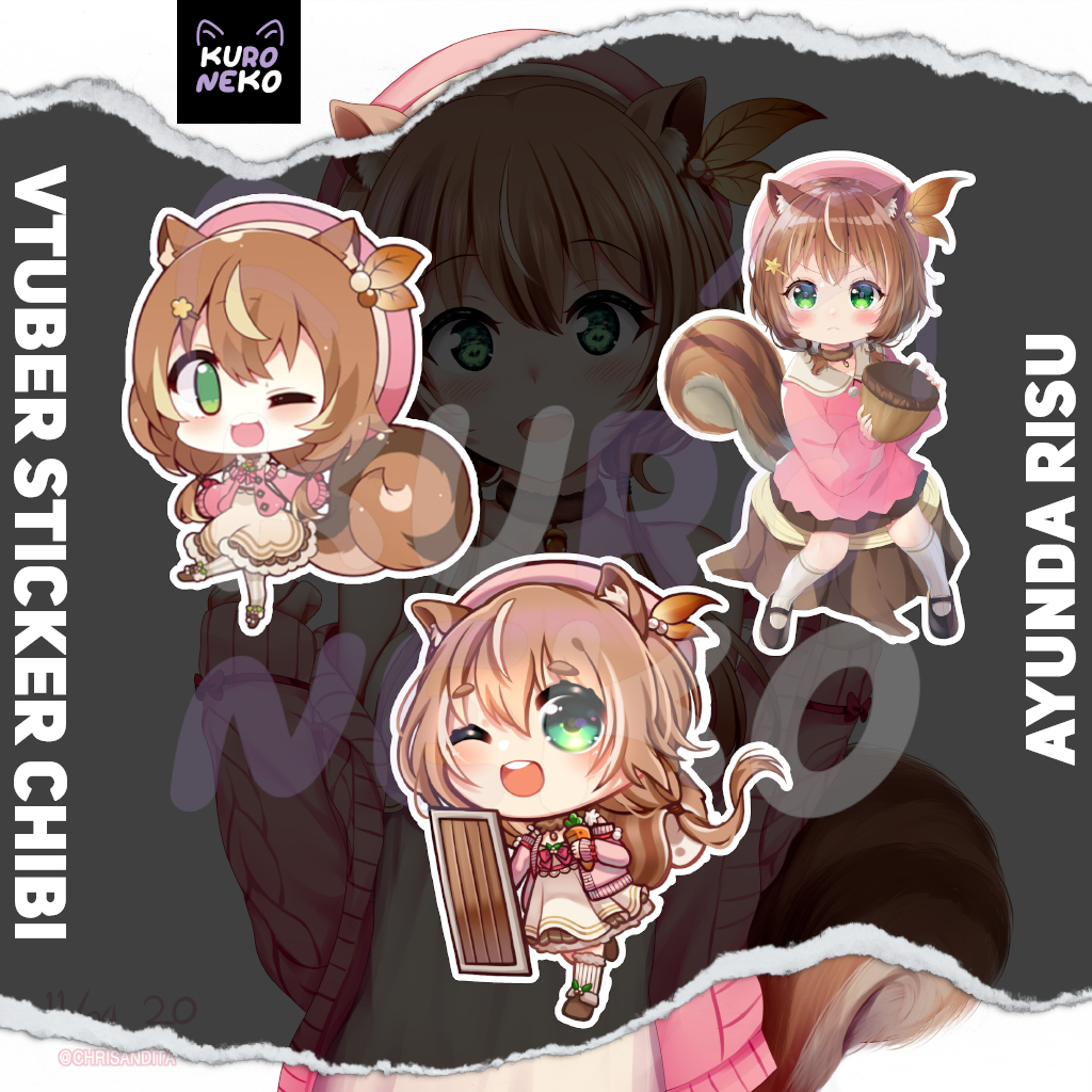 STICKER VTUBER AYUNDA RISU CHIBI