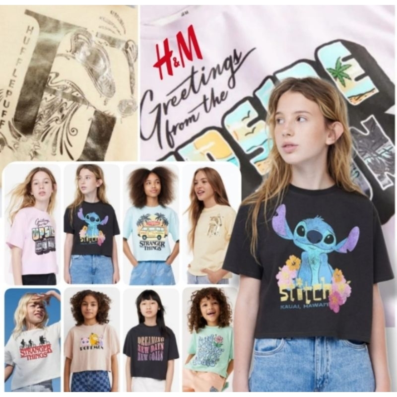 Kaos Crop Top HM Anak Perempuan