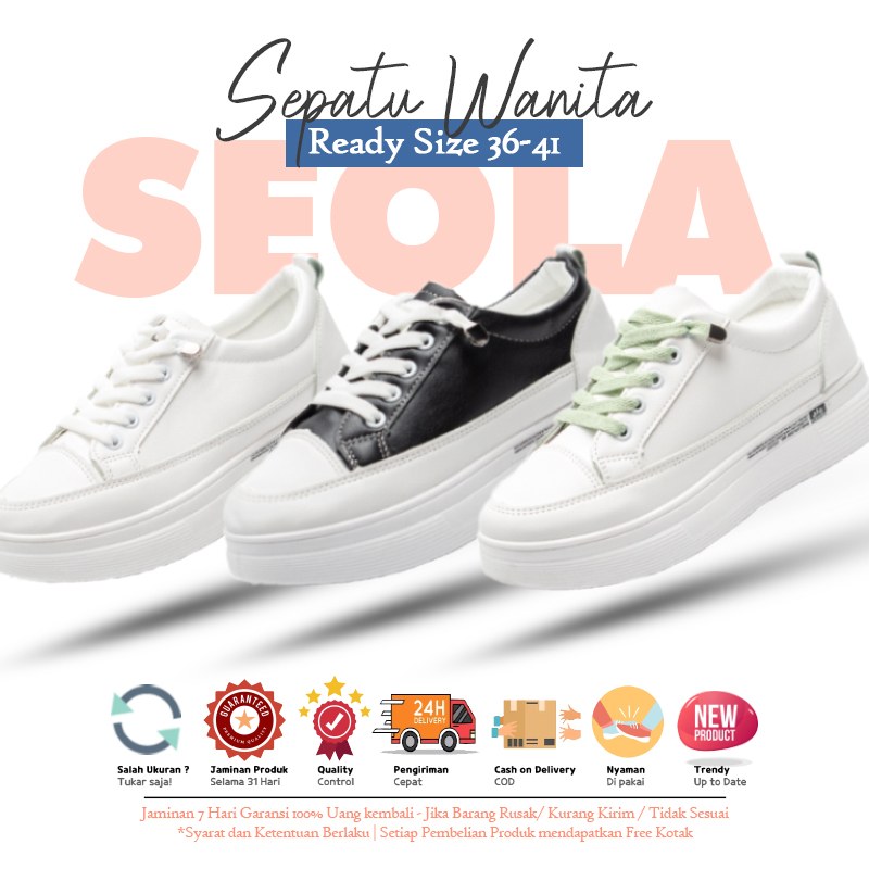 Seola Sepatu Sneakers Wanita Sneakers Shoes Import