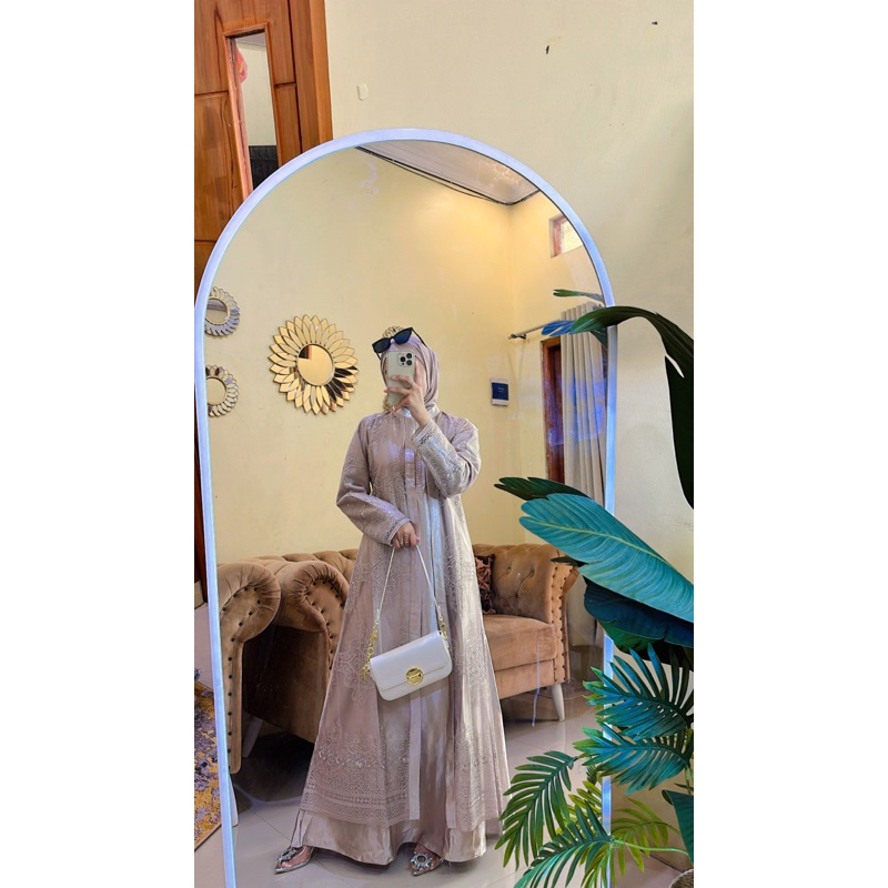 gamis satin velvet premium