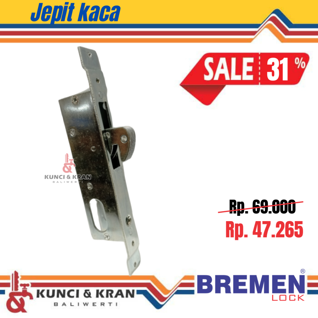 Body Kunci Sliding Aluminium LSA Bremen KC 4423 SN Lockcase Pintu almini Geser