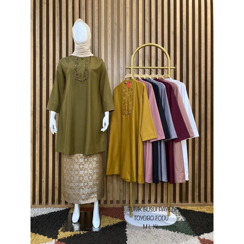 Tunik batu payet bahan toyobo fodu , Tunik pesta wanita batu payet busui terbaru kekinian bisa (COD)