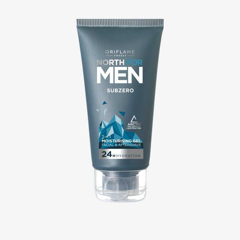 NORTH FOR MEN Subzero 2-in-1 Moisturising Gel Oriflame (50ml) / Pelembab Wajah