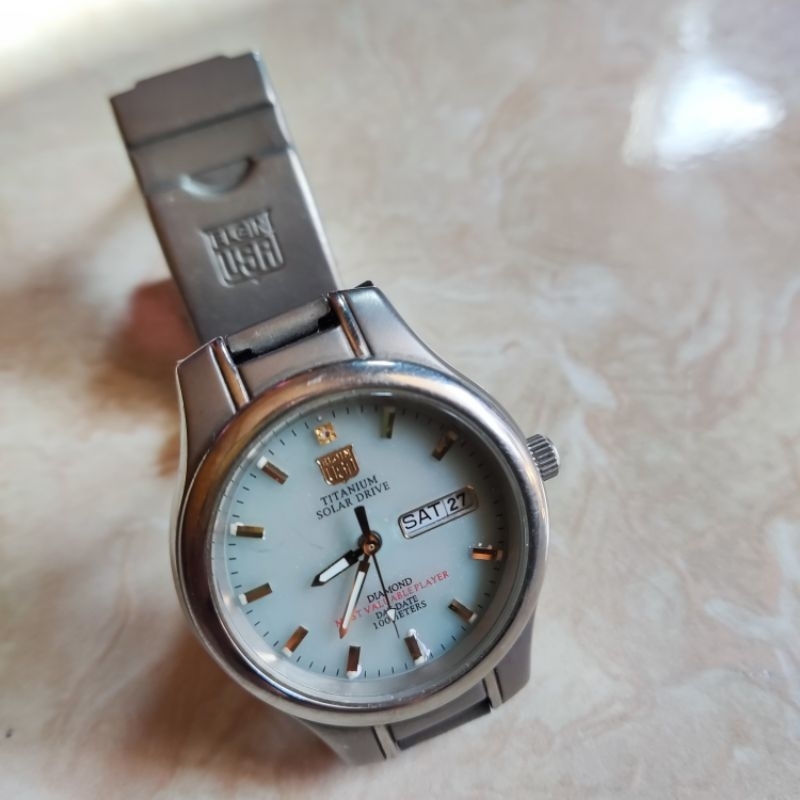 Watch Elgin USA Solar Cell Fosfor Jam Tangan