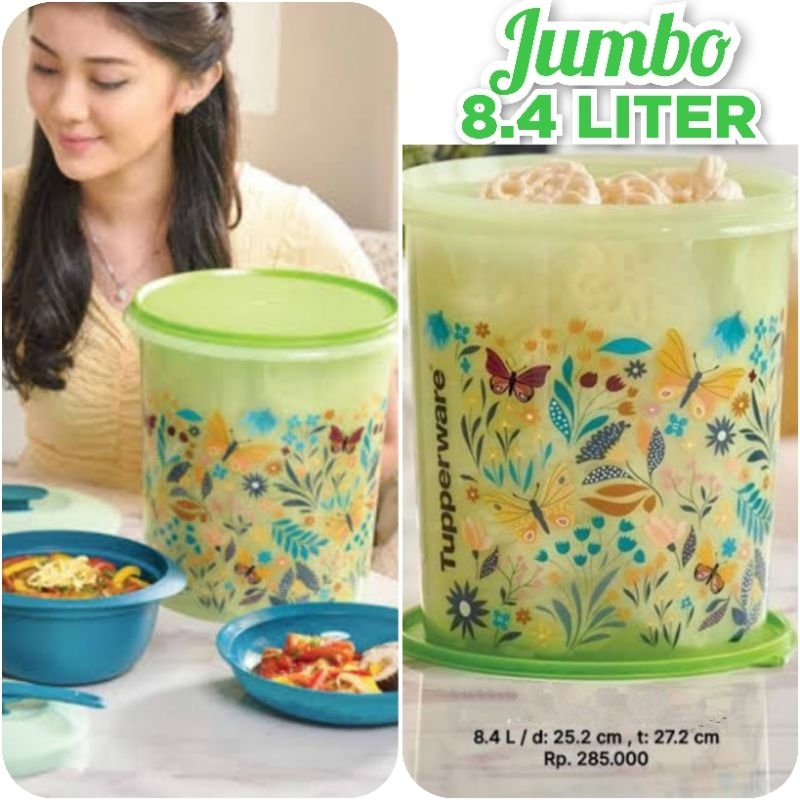 Tupperware Toples Jumbo 10 Liter Canister Kerupuk Keripik Kembang Goyang Rengginang Es Buah Kelapa