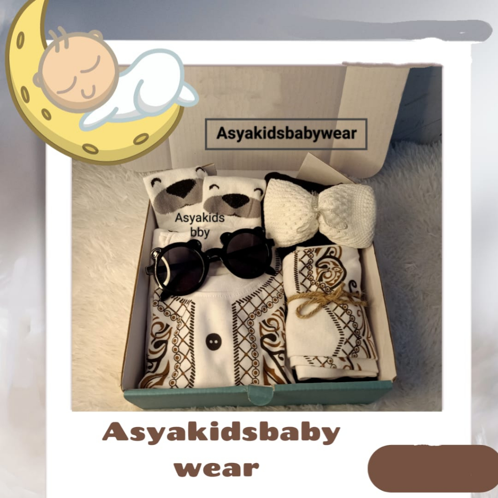giftbox set | hampers Koko bayi  |Koko anak|baju taqwa|Baju Muslim|setelan anak laki laki Paket hadi