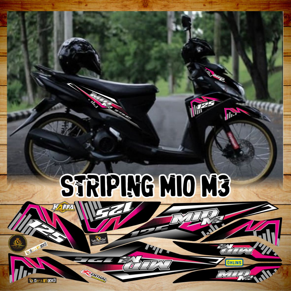 Stiker Mio M3/Z Decal Striping Mio M3/Z Premium Racing Stiker Polet Variasi Pink