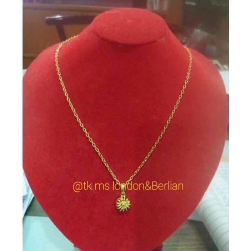 Acc Kalung Set Liontin Emas 24K Kadar 99,99%.